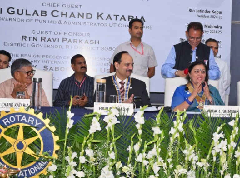 Architect Abha Joshi Sharma Installed As Rotary Club Chandigarh’s Sixth Woman President